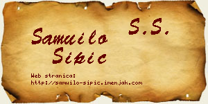 Samuilo Šipić vizit kartica